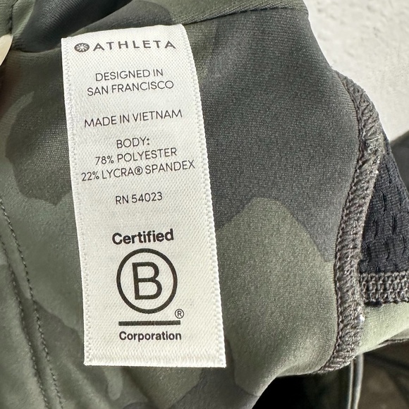 Athleta Camo Green Contender 7/8 Tight Leggings SZ XS - Picture 5 of 9